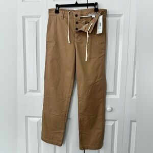 Outerknown Khaki Drawstring Chinos